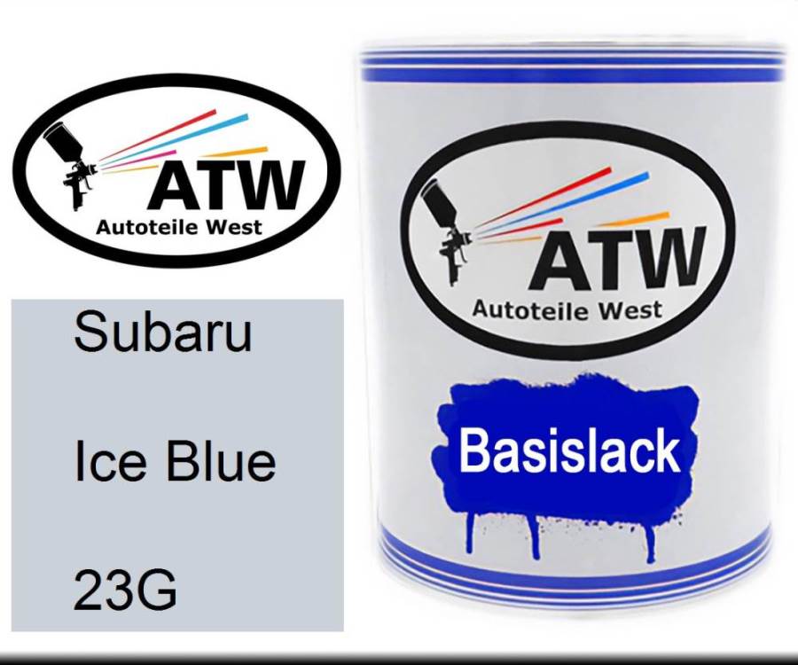 Subaru, Ice Blue, 23G: 1L Lackdose, von ATW Autoteile West.